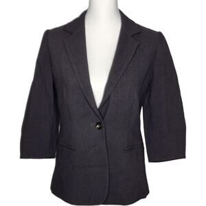 MaxMara Wool and Silk Blazer Dark Charcoal Gray Size‎ 6